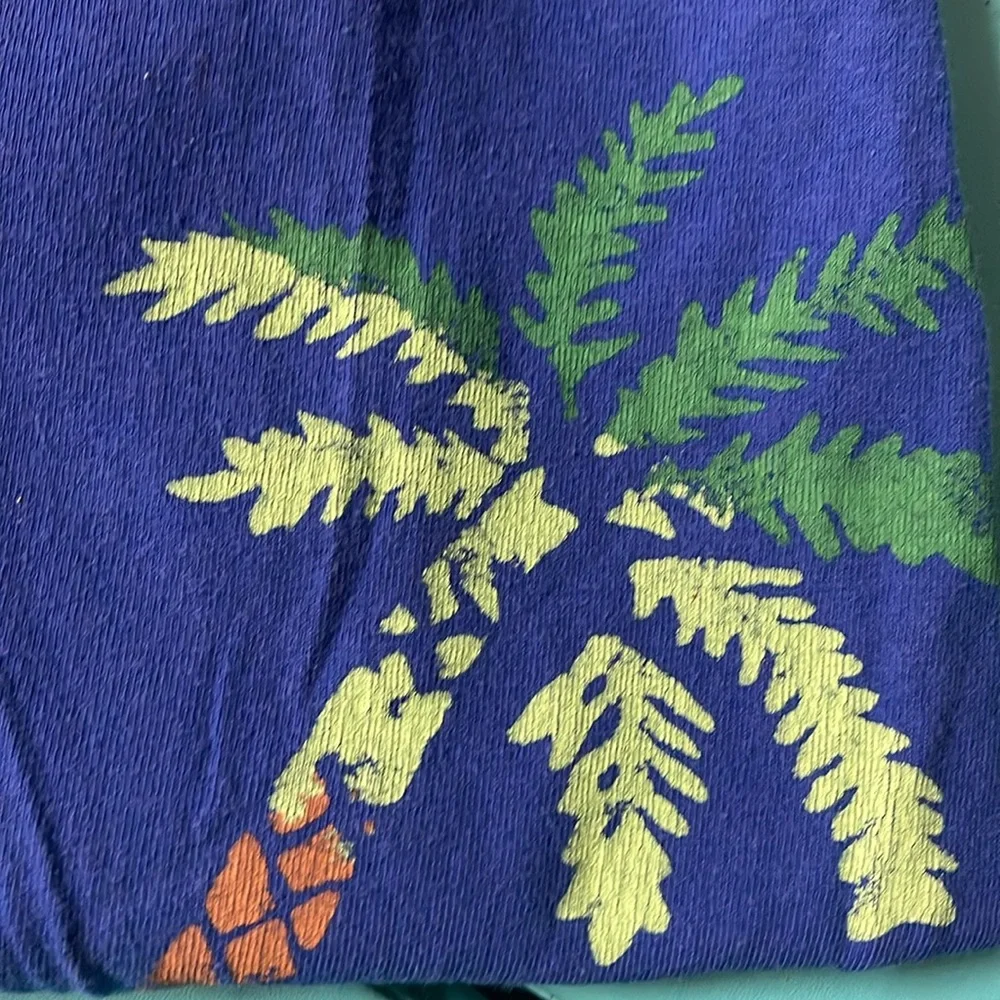 COPA CABANA Vintage Dress T-Shirt Midi Tropical Painted Carribean Blue Size 5X - Picture 7 of 12